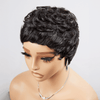 4 𝑭𝑶𝑹 €89🔥Coupe Pixie 13x4 Dentelle Lisse+Pixie Cut Bouclés Avec Frange+Highlight Pixie Bob Lisse+Coupe Pixie Avec Ondulation De L'eau Perruque