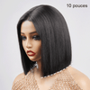 2 𝑭𝑶𝑹 €99🔥8"Lisse Avec Frange Bob+8"Soyeux Lisse 2x6 Dentelle/Noir Boucles Rebondies/Boucle Afro/Marron Boucles Rebondies Perruque