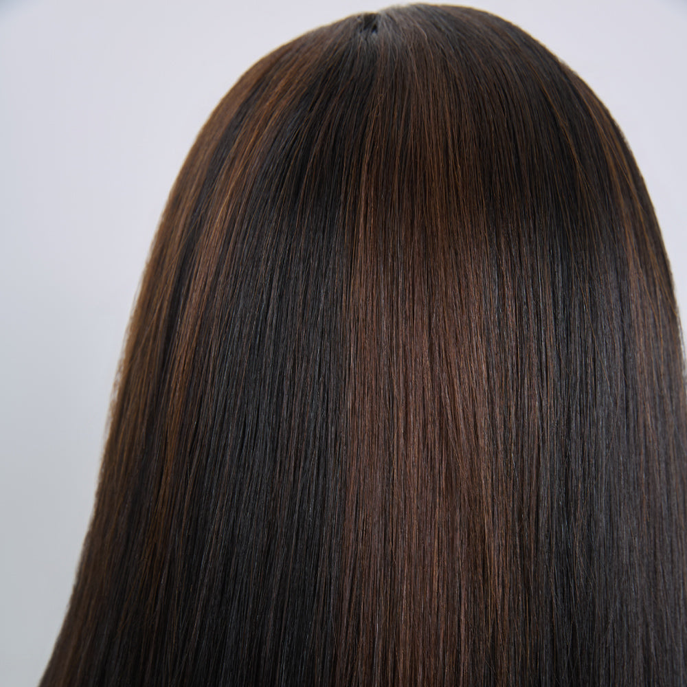 Perruque Gluesless Bob SDD Lisse Vietnamien Vierge 13x6 Highlight Ligne en M Sans Effort Sans colle