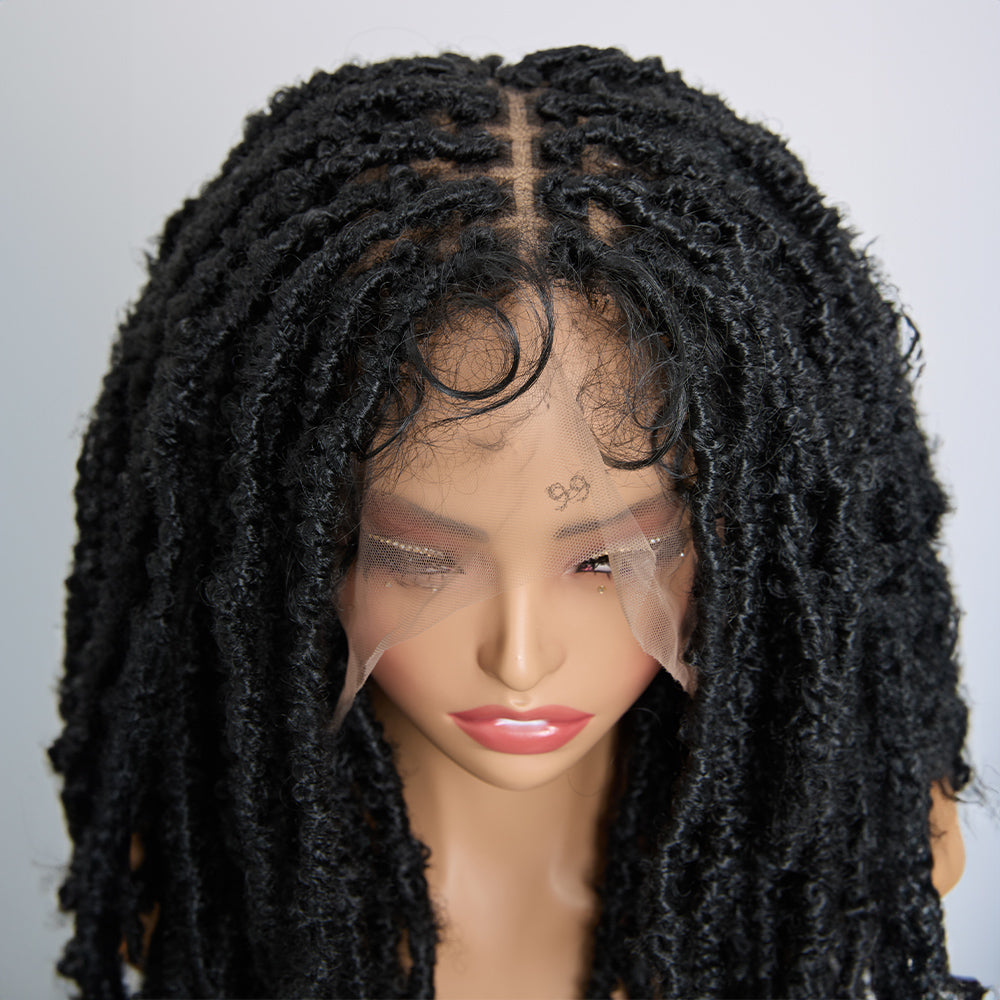 Crochet Dreadlocks Papillon Perruque Synthétiques Bob Tout En Dentelle Femmes Africaines