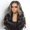 Glueless Sans Nœud Couleur Blond Highlight 5x5 Perruque Sans Colle Body Wave Capuchon Réglable