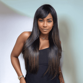 Glueless Stylé Couleur Highlight Wear & Go 4x4 Perruque Sans Colle Body Wave/Lisse