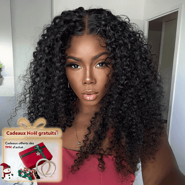 Volumineuse Glueless Bonnet Réglable Wear Go 7x5 Perruque Sans Colle Deep Curly 280% Densité