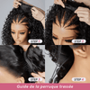 4 In 1 Half Wig Deep Curly/Yaki straight Demi-Perruqu À Cordon Serrage Flexi-Fit 250% Densité