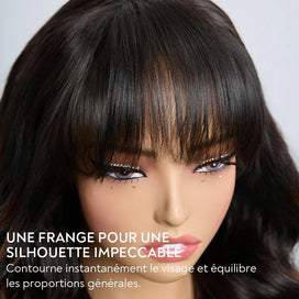 Glueless Sans Nœuds Couleur Highlight 4x4 Perruque Sans Colle Body Wave Avec Frange 250% Densité