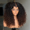 Glueless Rebondissement Bouclé Couleur Brun Cuivré Ombré 5x5 Perruque Sans Colle 300% Densité
