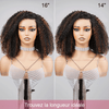 𝑩𝒖𝒚 1 𝑮𝒆𝒕 1 𝑭𝒓𝒆𝒆💥 9x6 Glueless Marron Highlight Bob Kinky Curly Perruque Sans Colle