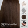 Perruque Bob Ombré Glueless 9x6 Racines Noires & Dégradé Marron Super Double Drawn Sans Colle