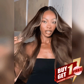 𝑩𝒖𝒚 1 𝑮𝒆𝒕 1 𝑭𝒓𝒆𝒆💥Glueless Pré-épilé Couleur Mèches Blondes Ombré 13x4 Perruque Sans Colle Body Wave 250% Densité
