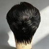 Chic Full lace Pixie Cut Rétro 90s Dégradé avec 4x4 Glueless Frange Rideau & Raie Centrale