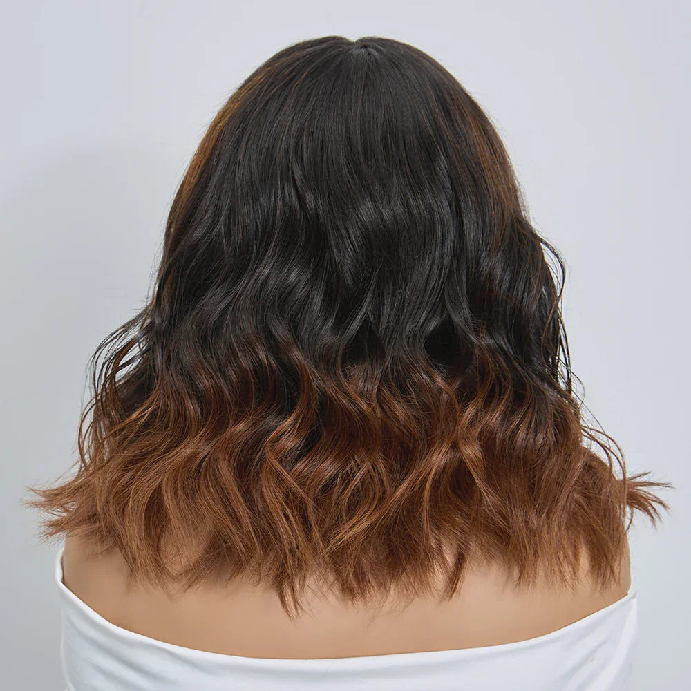 5x5 13x4 lace frontal Wig Mixed Color #4/27 Curly