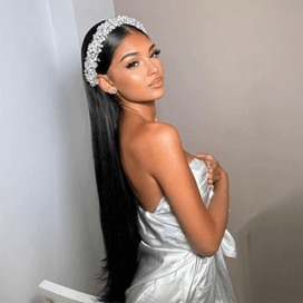 WEDDING Soyeux & Épais 13x4 Glueless / 360 Dentelle Perruque Brésilien Cheveux Humains Lisse