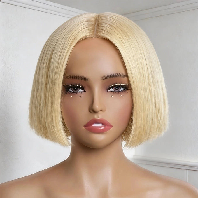 Bob Blonde Wig 13x4 Lace Frontal Human Hair 200% Density