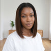 Perruque Gluesless Bob Lisse Vietnamien Vierge 13x6 Coloration Ombré Ligne en M Sans Effort Sans colle