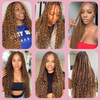 Extensions De Cheveux Humains Bouclés Profonds Couleur Auburn Moyen #30 Pour Tressage Bohème