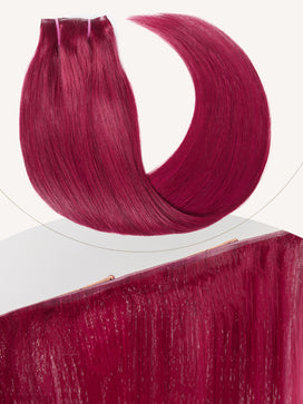 9 Pièces Extensions De Cheveux à Clipser 99J Bordeaux En Cheveux Naturels 125 g