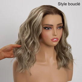 𝐋𝐚𝐬𝐭 1 Glueless Couleur Blond Clair Bob 13x4 Perruque Sans Colle Ondulée Cheveux Humains