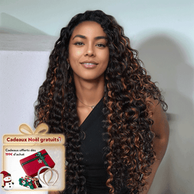 13x4 Glueless Couleur Highlight Perruque Sans Colle Cheveux Humains Bouclé