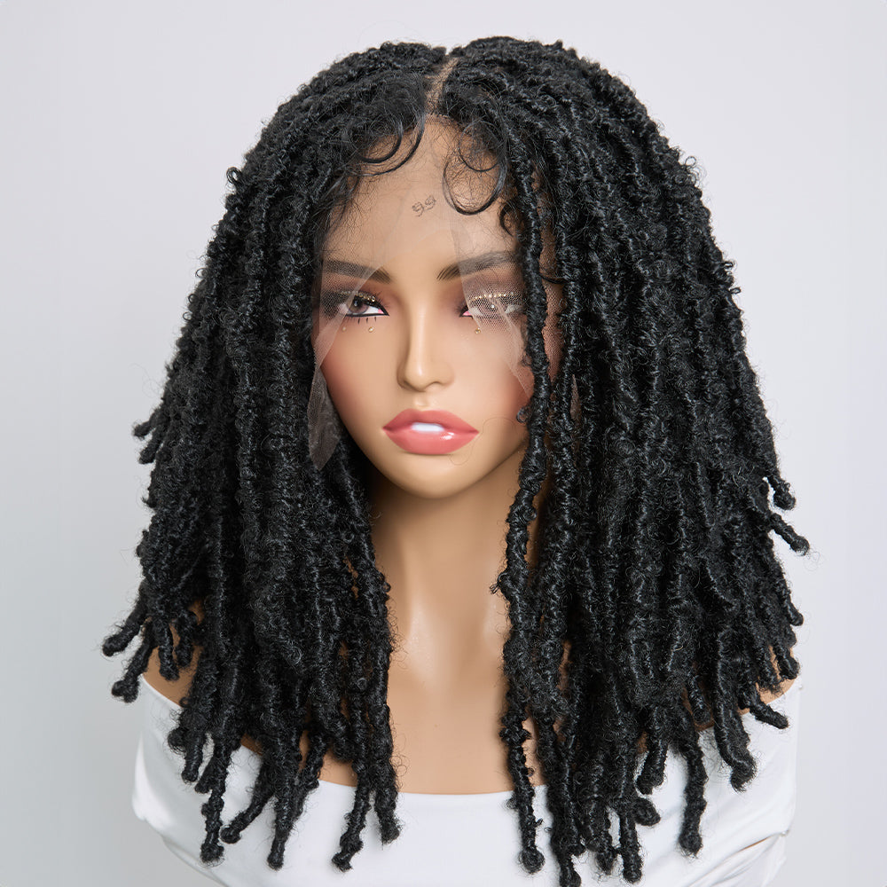 Crochet Dreadlocks Papillon Perruque Synthétiques Bob Tout En Dentelle Femmes Africaines