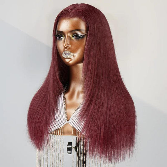 7x5 13x4 Couche 99j Glueless Perruque Sans Colle Soyeux Lisse Frontal Wig - SHINE HAIR
