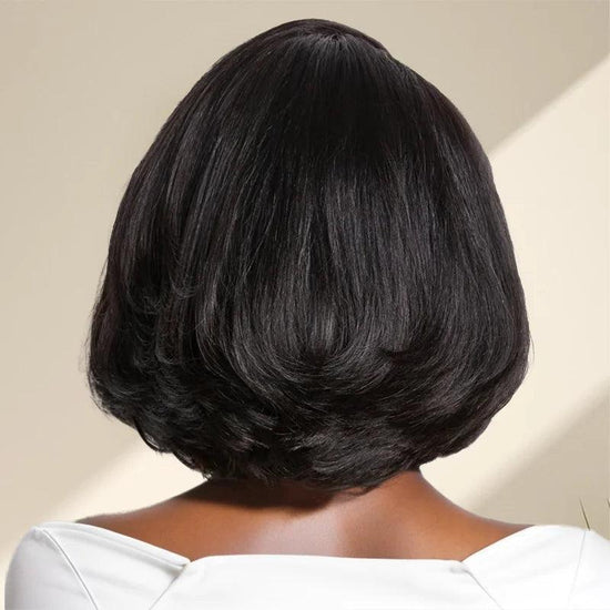 7x5 13x4 Couche C Partie Glueless Brun Caramel Blond Mixte/Naturel Bob Perruque Sans Colle - SHINE HAIR