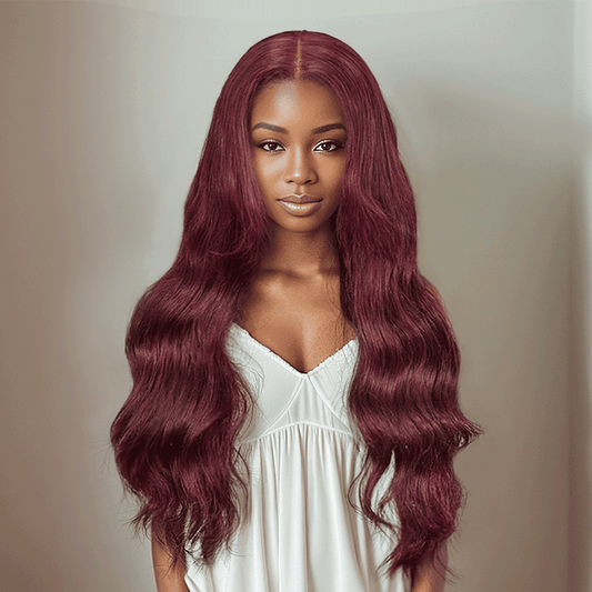 7x5 13x4 Glueless 99J Couleur Pré-tout Perruque Sans Colle Body Wave - SHINE HAIR