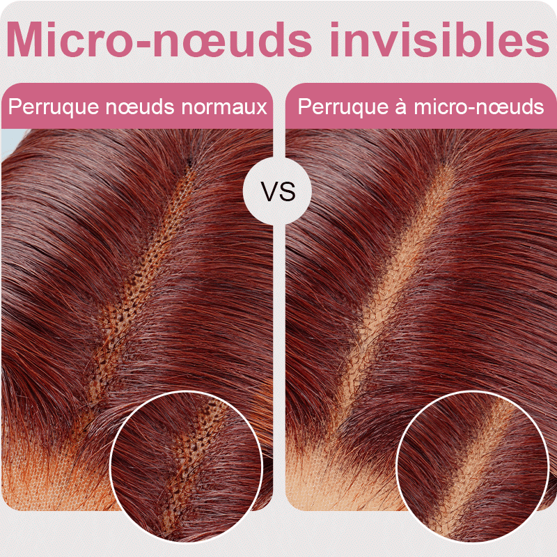 7x5 13x4 Glueless Bob Brun Rougeâtre Kinky Curly Perruque Sans Colle - SHINE HAIR