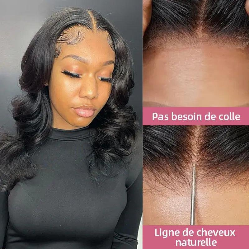 7x5 13x4 Glueless Bob Perruque Sans Colle Wear Go Cheveux Humains Body Wave - SHINE HAIR