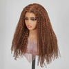 7x5 13x4 Glueless Brun Chocolat Couleur Kinky Curly Perruque Sans Colle - SHINE HAIR