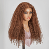 7x5 13x4 Glueless Brun Chocolat Couleur Kinky Curly Perruque Sans Colle - SHINE HAIR