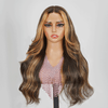 7x5 13x4 Glueless Frange Couches Blonde Highlight Perruque Sans Colle Body Wave - SHINE HAIR