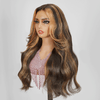 7x5 13x4 Glueless Frange Couches Blonde Highlight Perruque Sans Colle Body Wave - SHINE HAIR
