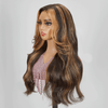7x5 13x4 Glueless Frange Couches Blonde Highlight Perruque Sans Colle Body Wave - SHINE HAIR