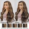 7x5 13x4 Glueless Frange Couches Blonde Highlight Perruque Sans Colle Body Wave - SHINE HAIR