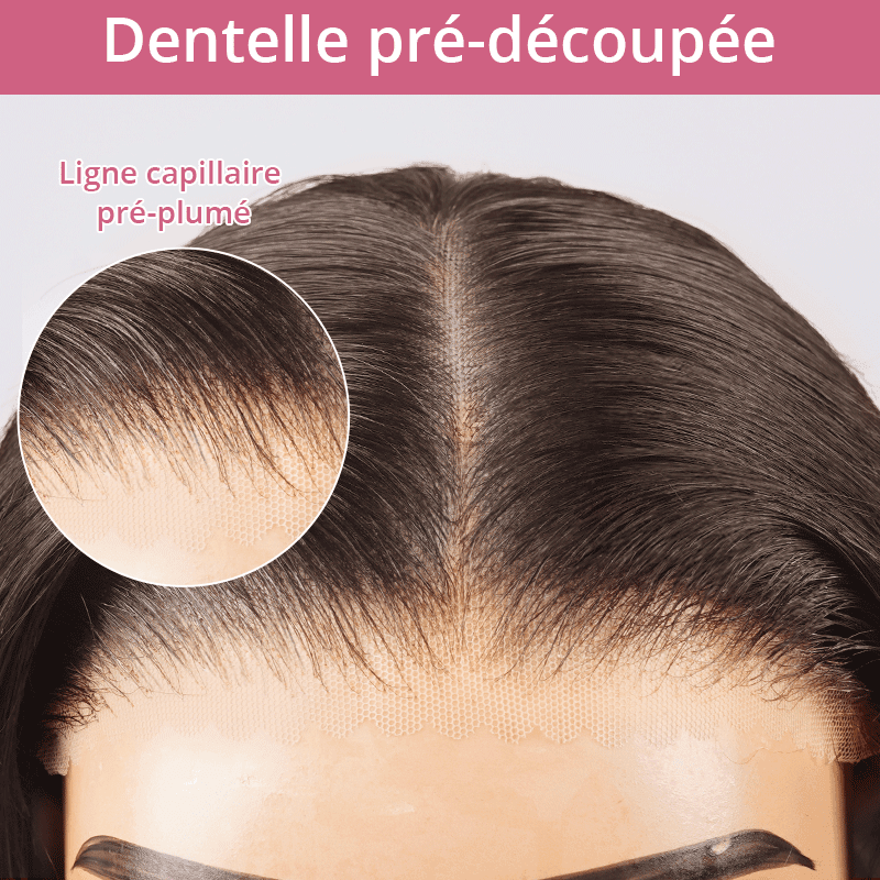 7x5 13x4 Glueless Luisant Highlight Multi-colore Perruque Sans Colle Straight - SHINE HAIR