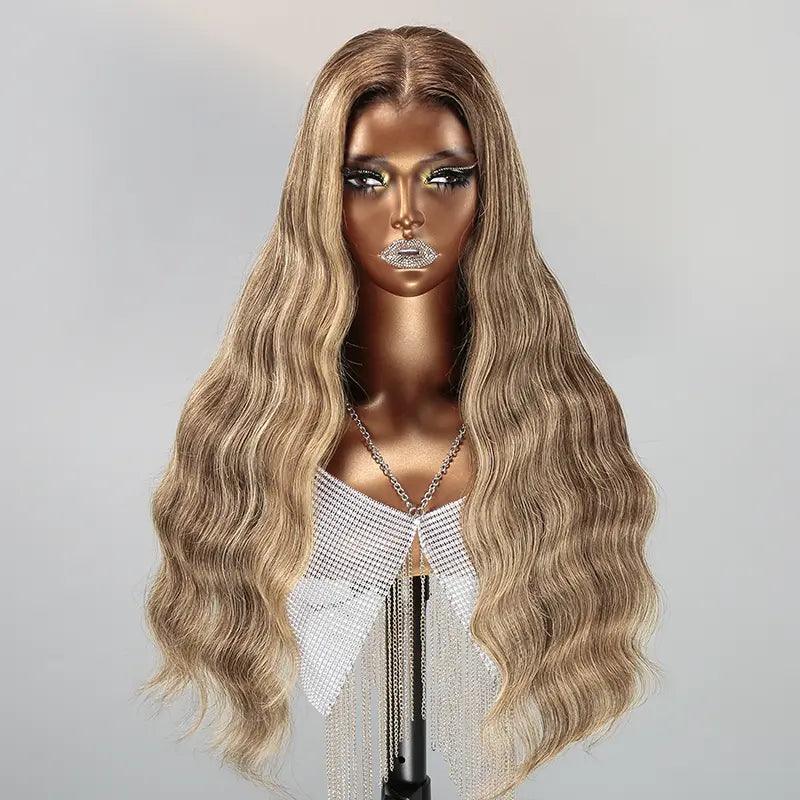 7x5 13x4 Glueless Ombre Highlight Perruque Sans Colle Body Wave Frontal Wig - SHINE HAIR