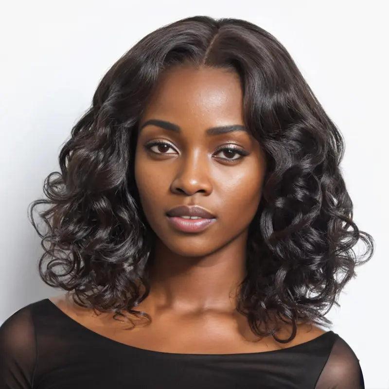 7x5 13x4 Glueless Pré-épilé Bob Perruque Sans Colle Cheveux Humains Water Wave - SHINE HAIR