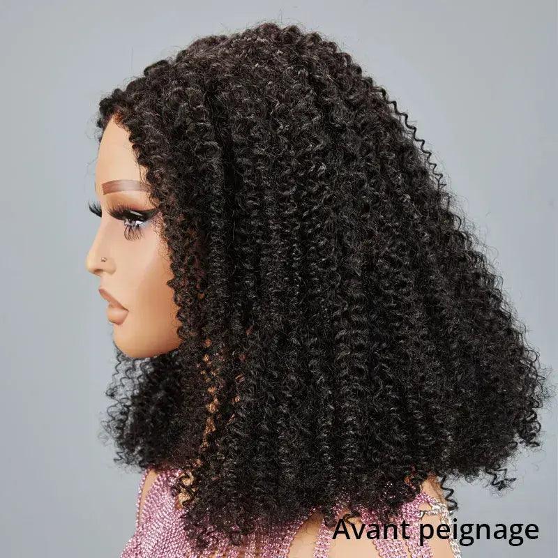 7x5 13x4 Glueless Rebondissant Bob Kinky Curly Perruque Sans Colle 3s Wear Go - SHINE HAIR