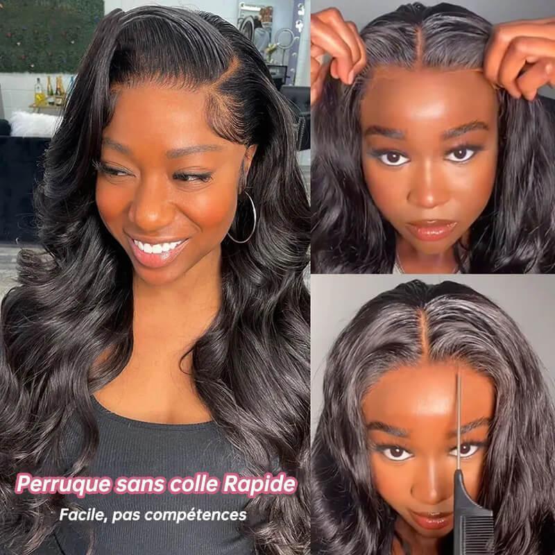 7x5 Glueless Bleached Knots Wear Go Body Wave Perruque sans colle - SHINE HAIR