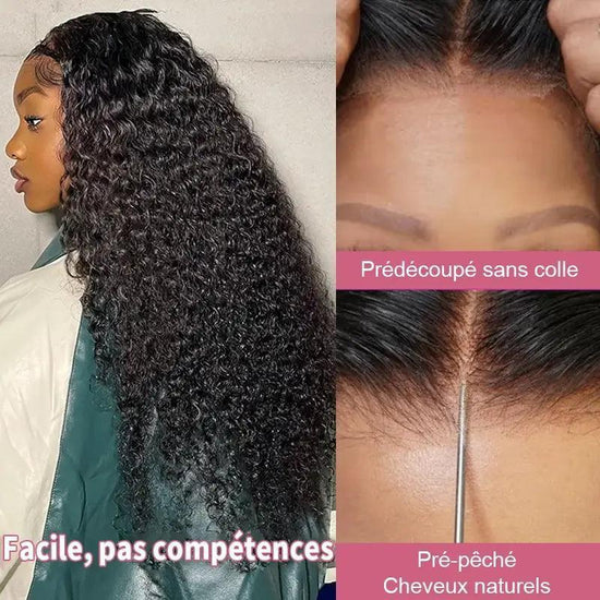 7X5 Glueless Bleached Knots Wear Go Bouclé Perruque sans colle - SHINE HAIR