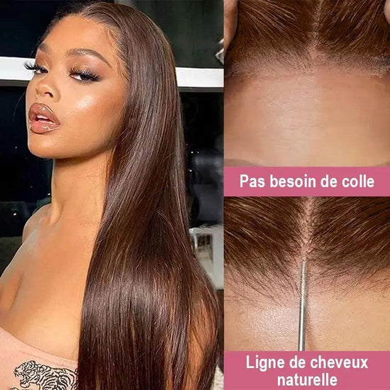 7X5 Glueless Brun Chocolat Perruques Sans Colle Vente Groupée Promotionnel Cheveux - SHINE HAIR