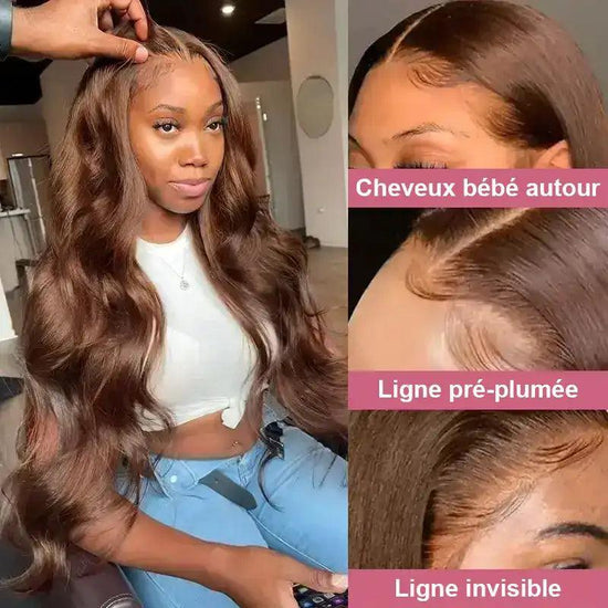 7X5 Glueless Brun Chocolat Perruques Sans Colle Vente Groupée Promotionnel Cheveux - SHINE HAIR