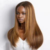7x5 Glueless Coupe Superposée Couleur #4/27 Highlight Perruque Sans Colle Straight - SHINE HAIR