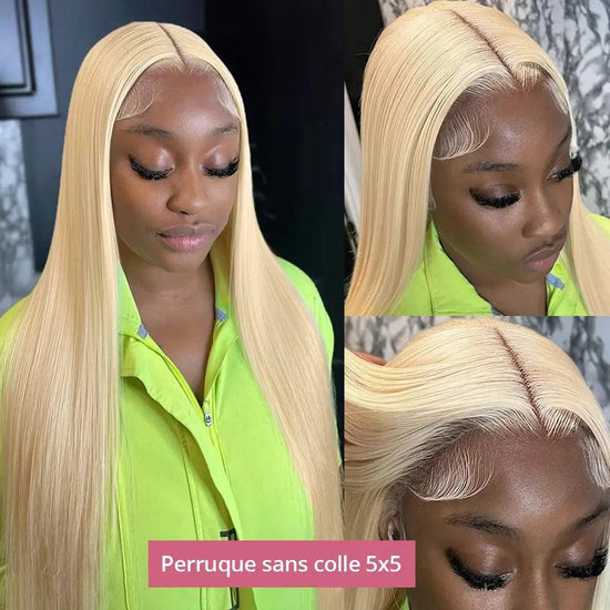 7x5 Glueless Perruque Couleur #613 blonde Straight Cheveux Humains - SHINE HAIR