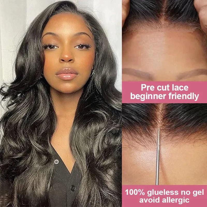 7x5 Glueless Perruque Sans Colle Wear Go Cheveux Humains Body Wave - SHINE HAIR