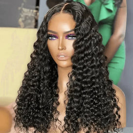 5X5 Glue-Free Glueless Wig Wear Go Curly Human Hair