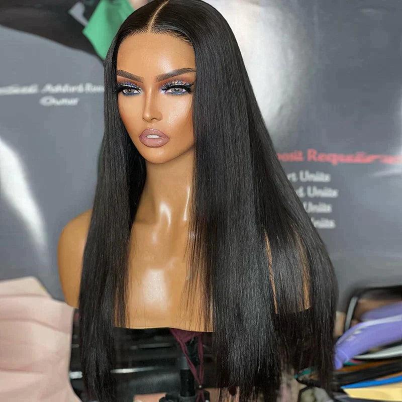 7X5 Glueless Perruque Sans Colle Wear Go Cheveux Humains Lisse - SHINE HAIR