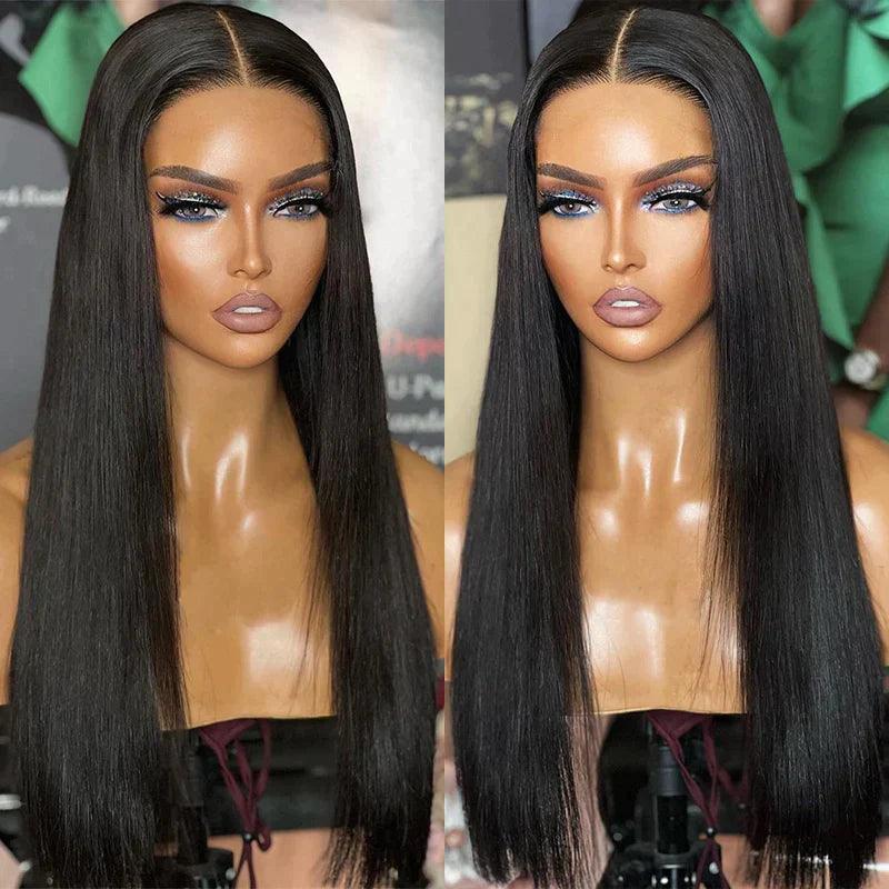 7X5 Glueless Perruque Sans Colle Wear Go Cheveux Humains Lisse - SHINE HAIR