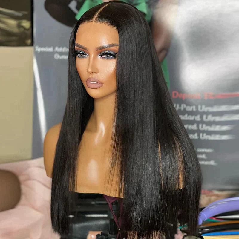 7X5 Glueless Perruque Sans Colle Wear Go Cheveux Humains Lisse - SHINE HAIR