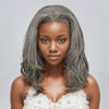 7x5 Glueless Sel & Poivre Bob Perruque Courte À Coupe Dégradée Sans Colle Ondulé